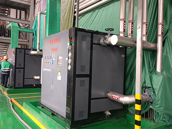 三元前軀體盤式干燥機400KW有機熱載體爐